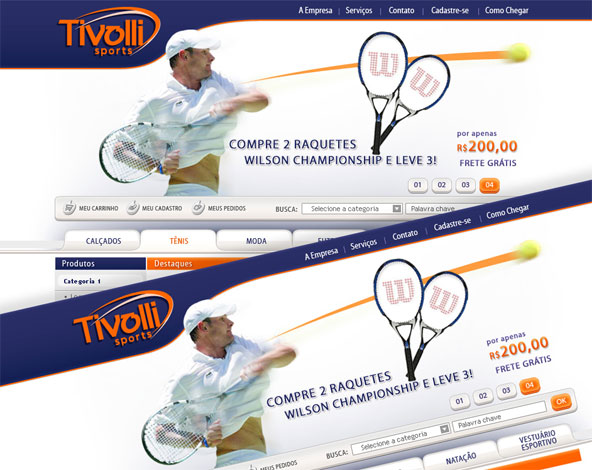 Tivolli Sports - E-Commerce
