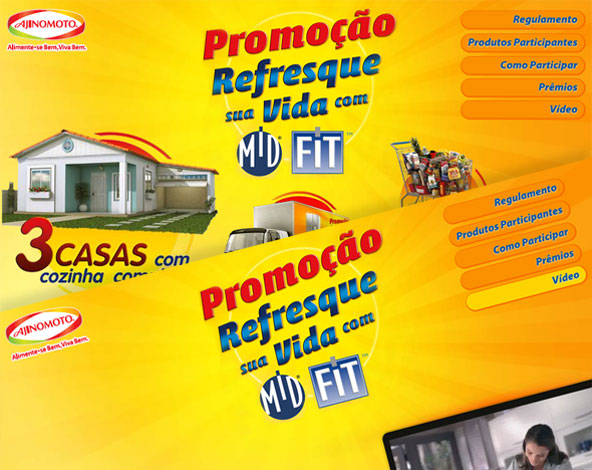 Ajinomoto - Hotsite da promoção Mid & Fit
