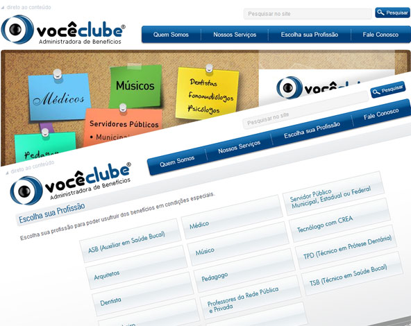 Você Clube - Site Institucional