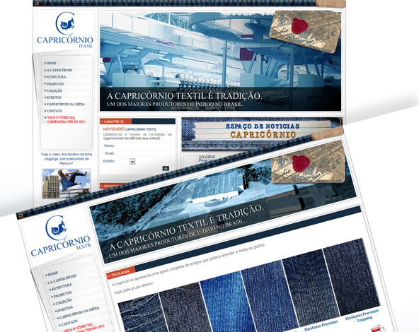 Capricórnio Textil - Site Institucional