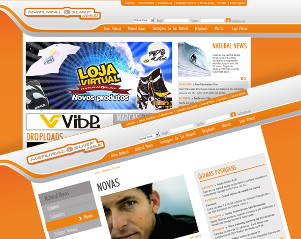 Natural Surf - Site e E-commerce