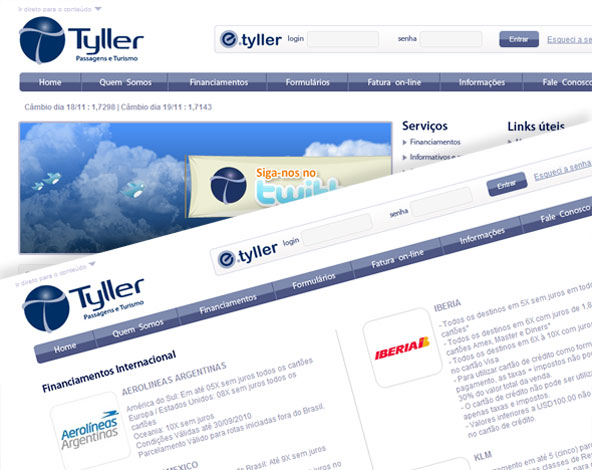 Tyller Passagens - Site