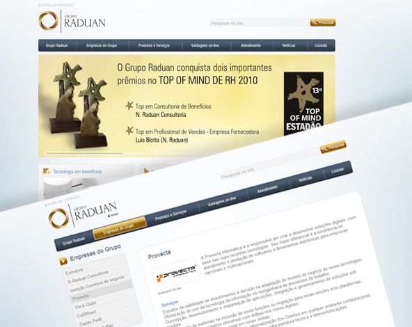 Grupo Raduan - Site Institucional
