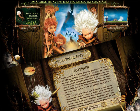 Arthur e os Minimoys - Hotsite
